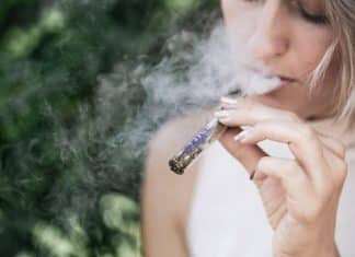 woman smoking