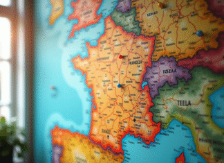 Taux de consanguinité en France par région : cartes, facteurs historiques et enjeux de santé publique Carte détaillée de la France avec repères colorés