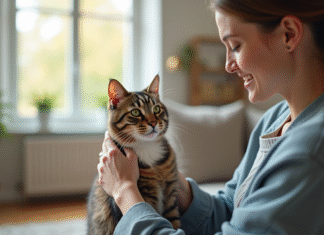 Tout savoir sur les chats anti-allergie : pour qui, pour quoi ? Chat hypoallergenique à poil court caressé par une femme souriante