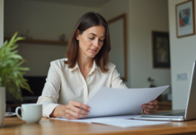 Portefeuille : quelle est l’approche prudente pour investir ? Femme d'affaires organisée avec un portfolio dans la cuisine