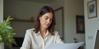 Portefeuille : quelle est l’approche prudente pour investir ? Femme d'affaires organisée avec un portfolio dans la cuisine