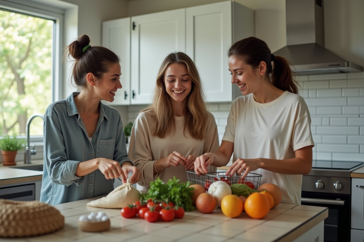 Trois étudiants autour d