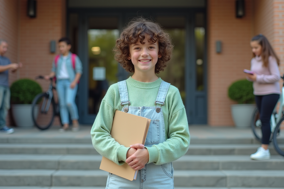 Fille debout devant l