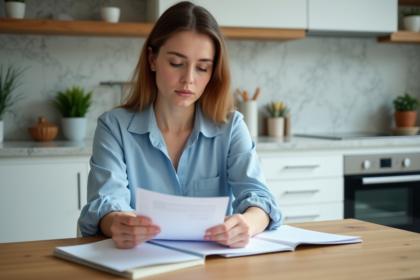 Jeune femme organisée dans sa cuisine moderne