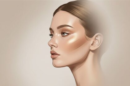 Technique de jawline contouring mettant en valeur un visage redessiné