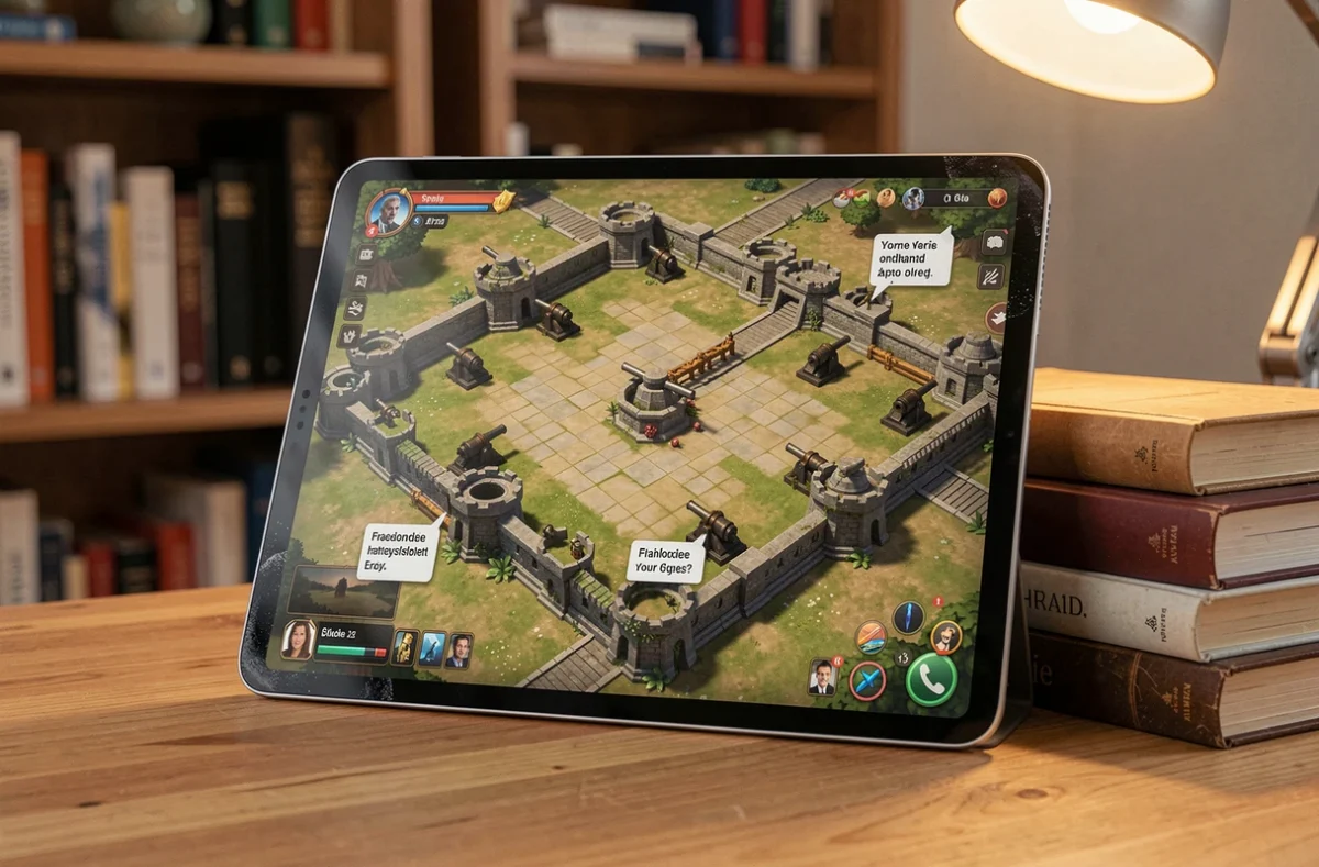 Tablette montrant un placement asymétrique de défenses périphériques décalées conçu pour briser le funnel adverse dans une base HDV 11